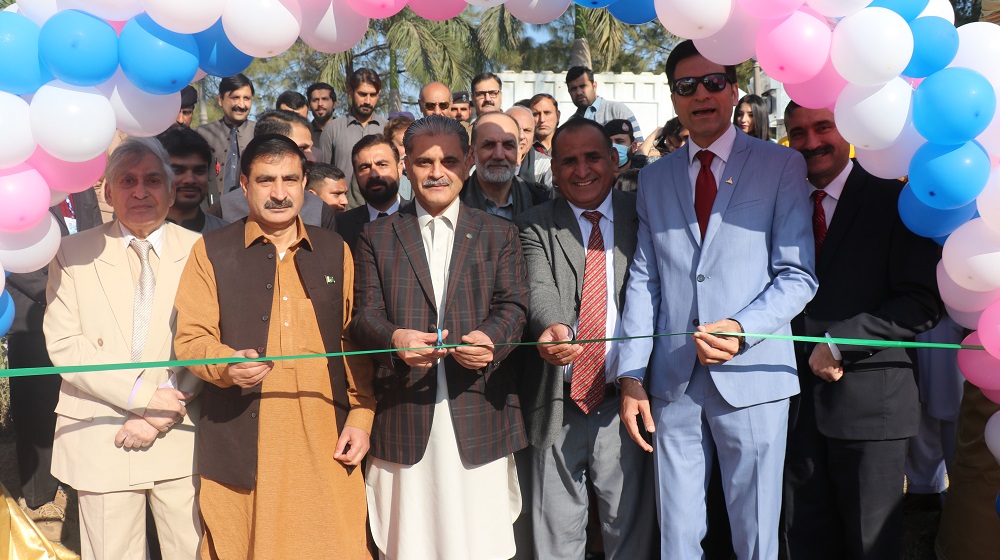 Secretary HED, KP Mr. Dawood Khan while accompanied by the Vice Chancellor Prof. Dr. Muhammad Idrees and Dr. Adnan Sarwar Khan (Ex-Dean),  Dr. Zahid Anwar (Dean) and Dr. Hussain Shaheed Soharwordi inaugurates the Peace Fair 2022 organized by the Dept. of International Relations.